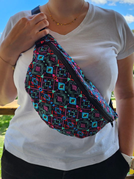 Sac Banane XXL 💎 Sky Grid